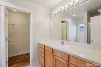 Primary 5-pc bath and walk-in closet