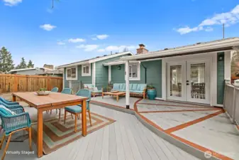 Large Entertaining Deck - Virtual Staging