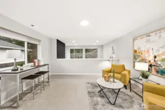 Upstairs loft area. Look down to living room or the entryway from either side of the loft