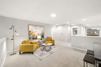 Bedroom 1 on the right side, complete with its own bathroom