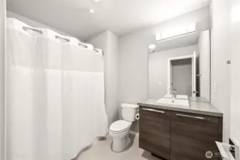 Full bath, in bedroom 1