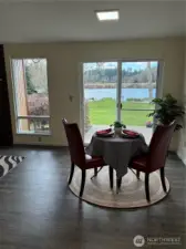 Imagine having your meals while enjoying lake and territorial views, water fowl and birds.