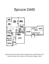 Floorplan for the Spruce paln