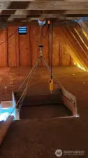 The attic cargo elevator really does come in handy for easy loading and unloading.
