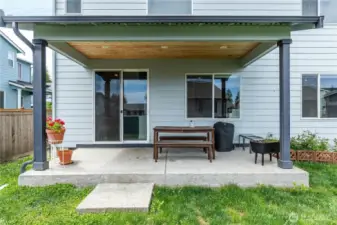 Backyard porch.