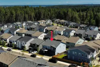 Location in the neighborhood. This view is looking toward the northeast.