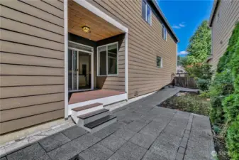 Private Side Yard with Walking Pavers and room to garden!