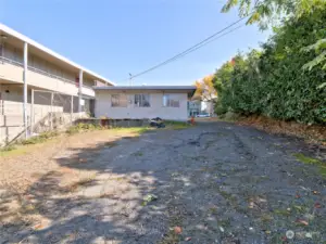 view of back parking area