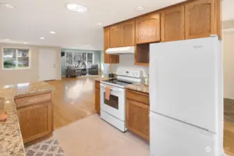 Charming kitchen with granite countertops