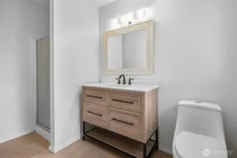 Private Primary bathroom with walk-in shower.