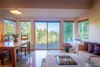 ain living area in the ADU with nature views.