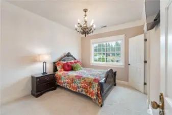 Upstairs bedroom with walk in closet