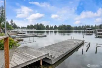 View from the dock.  Newer boat lift included