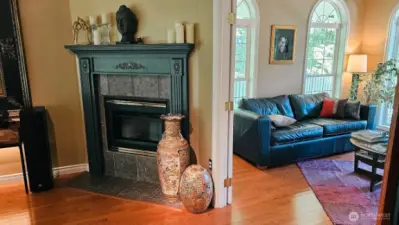 Electric heated fireplace. #10920 Chaucer St SE, Olympia, WA 98501