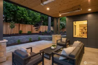 Private outdoor covered living area