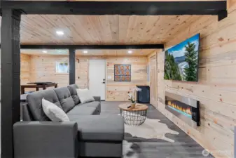 TV and Electric Fireplace with Sleeper Sofa