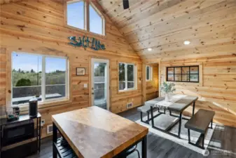 Kitchen with Floating Island and Coffee Station