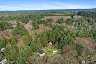 Wooded and private.