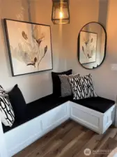 Built in Kitchen Breakfast Nook with Storage Benches