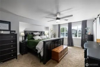 The primary ensuite is spacious with room for lots of furniture.