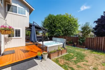 An uncovered deck for catching some rays!