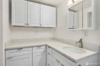 Tons of storag and counter space in the primary bedroom.