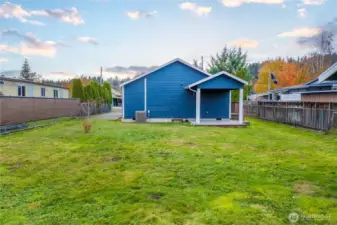 Plenty of space on all sides of the home.