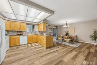 Light and bright kitchen.