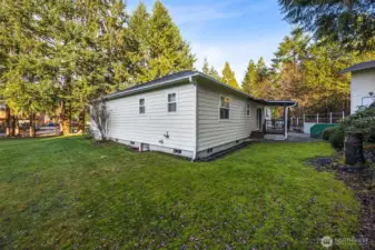 View of the home from the side yard.