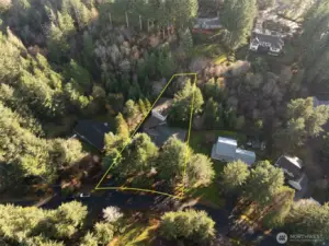 Aerial view of property.