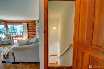 Door to basement stairs.