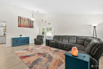 Bright open living room welcomes you in!