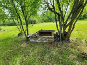 BBQ Pit by pond