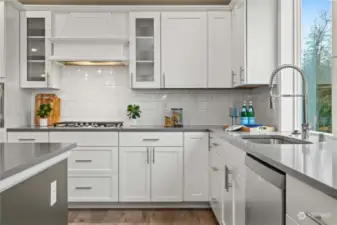 Expansive Chefs Kitchen with Walk-in Pantry