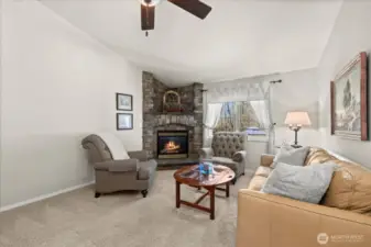 Living Room with Gas Fireplace