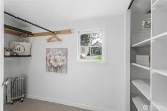Ample walk-in closet in the back bedroom
