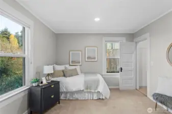 The front bedroom with a great view