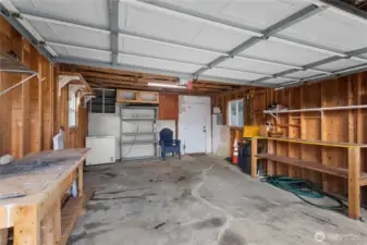 Large powered detached garage