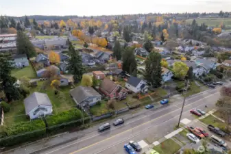 Aerial view of the home