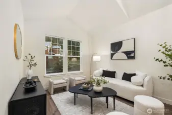 Vaulted ceilings in the Living room