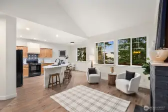 Spacious area for kitchen, breakfast nook and great room