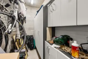 1 of 4 storage units that are included - with built-in cabinets