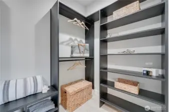 Primary bedroom custom closet design