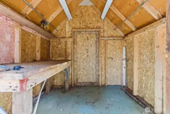 Shed interior