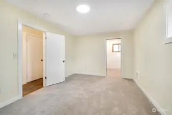 bedroom. main level. walk in closet