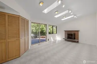 Great room with access to backyard
