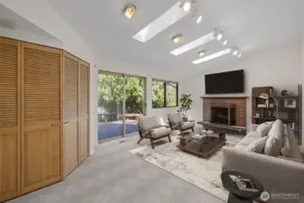 Great room virtually staged