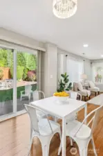 Enjoy dining looking out to your private back yard.