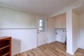 Washer/Dryer Hook Up Area In Kitchen