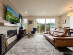 Impressive 8 ft center opening Screened Sliding door to fully Fenced Yard.